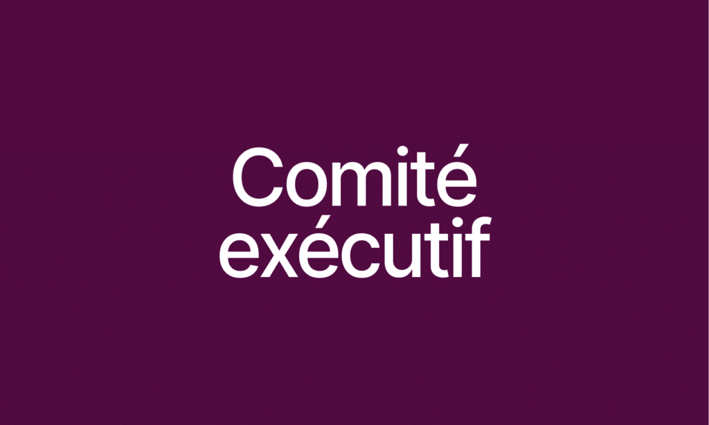 Nouveau comité exécutif